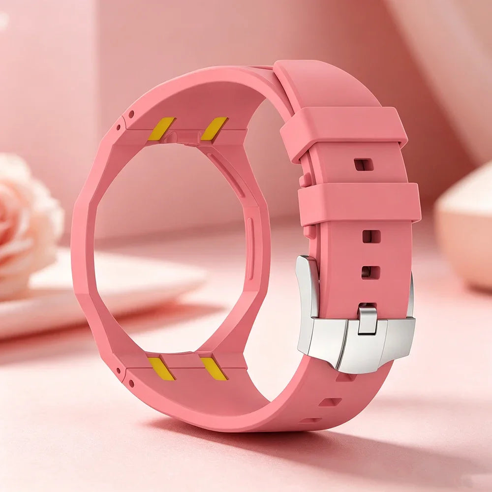 2 in 1 Change to Wristwatch Strap+Pc Case for Swatch X AP Royal Pop Pocket Watch Silicone Band Modification Kit Case Accessories