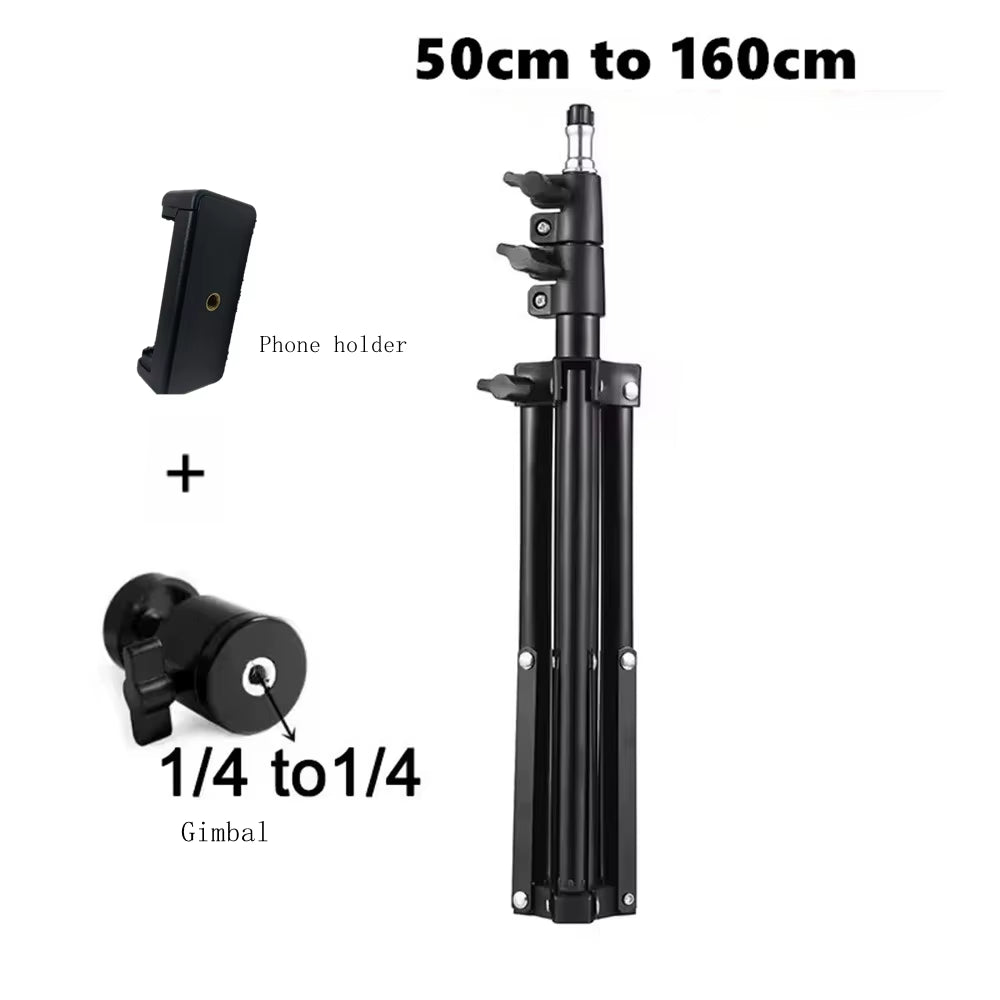 50Cm-160Cm Universal Portable Bracket for HY300 Mini Projector Tripod Stand Mount Max Load-Bearing 3.3 Pounds