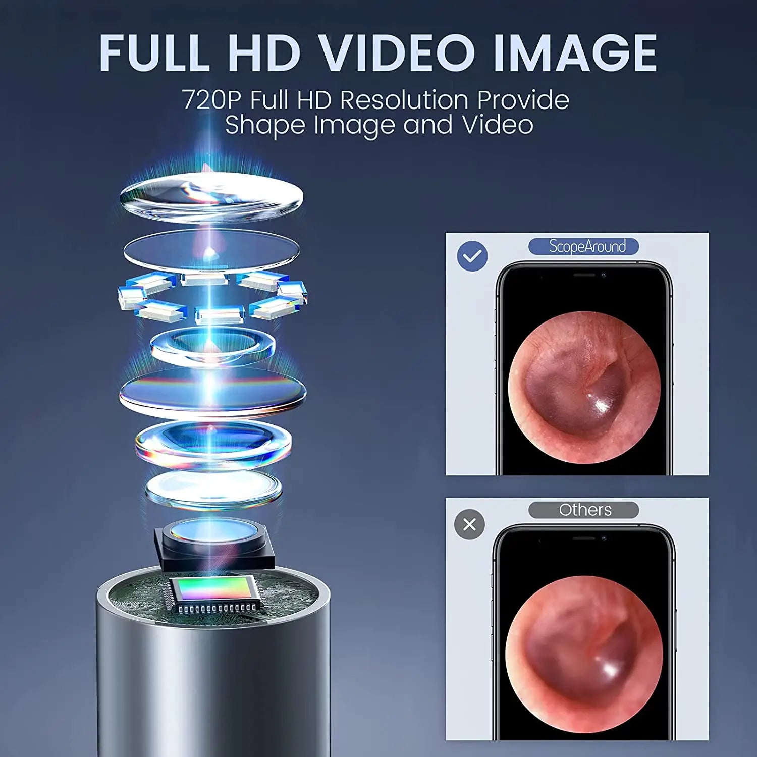WIFI Digital Otoscope Ear Camera 3.9Mm Ear Cleaning Inspection Camera Ear Wax Removal Tools for Iphone Android