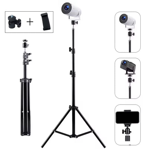 50Cm-160Cm Universal Portable Bracket for HY300 Mini Projector Tripod Stand Mount Max Load-Bearing 3.3 Pounds