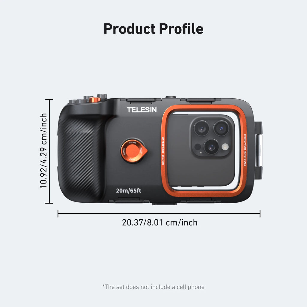 Diving Waterproof Phone Case Universal Phone Camera Shoot Hand Grip Holder Shooting Aid Remote Control Handle