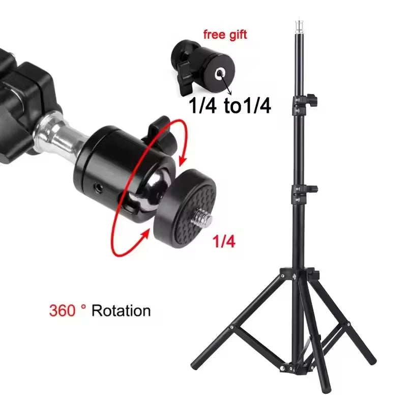 50Cm-160Cm Universal Portable Bracket for HY300 Mini Projector Tripod Stand Mount Max Load-Bearing 3.3 Pounds