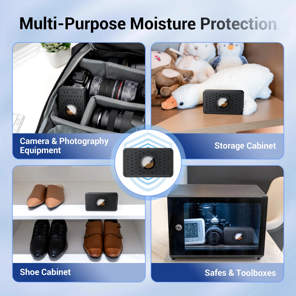 Reusable Dehumidifier Electronic Moisture Absorbing Card for DSLR Microscopes Moisture-Proof Case Camera Accessories
