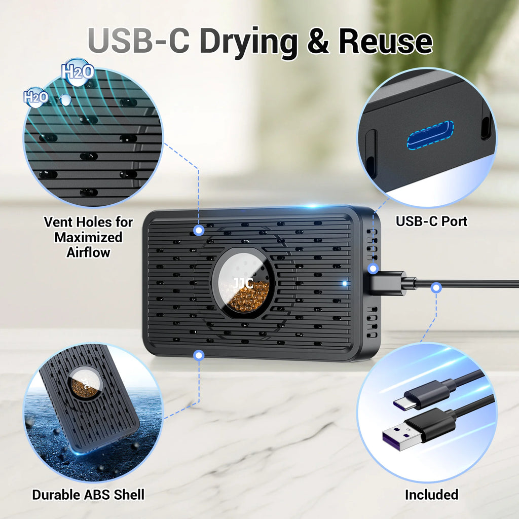 Reusable Dehumidifier Electronic Moisture Absorbing Card for DSLR Microscopes Moisture-Proof Case Camera Accessories