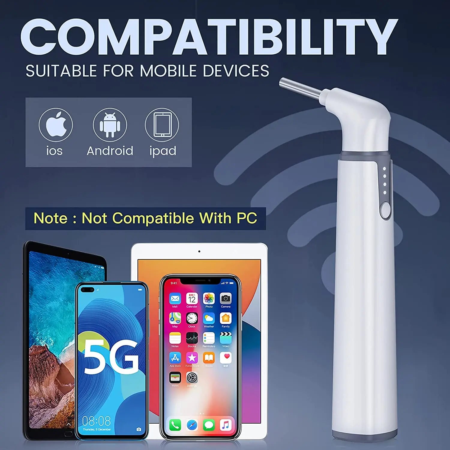 WIFI Digital Otoscope Ear Camera 3.9Mm Ear Cleaning Inspection Camera Ear Wax Removal Tools for Iphone Android