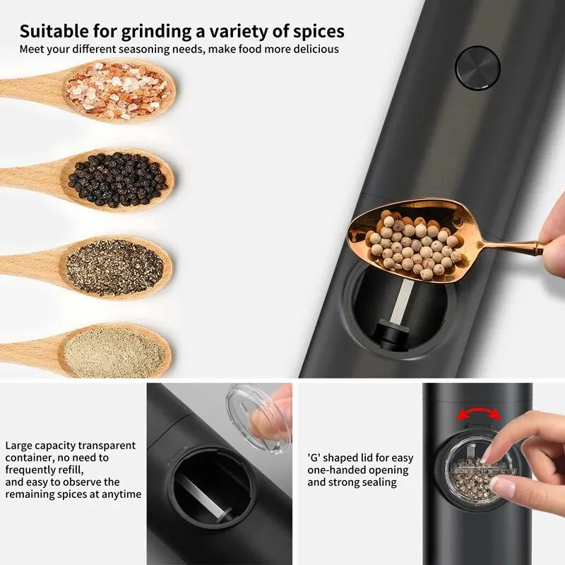 Electric Automatic Mill Pepper and Salt Grinder with LED Light Adjustable Coarseness Partner Manufacturers