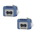 1/2Pcs Retro Recorder Keychain 15S Recorder Cassette Tape Keyring Student Bag Pendant Couple Friends Gift