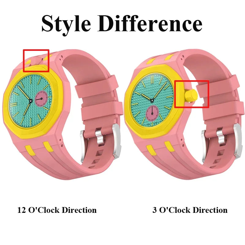 2 in 1 Change to Wristwatch Strap+Pc Case for Swatch X AP Royal Pop Pocket Watch Silicone Band Modification Kit Case Accessories