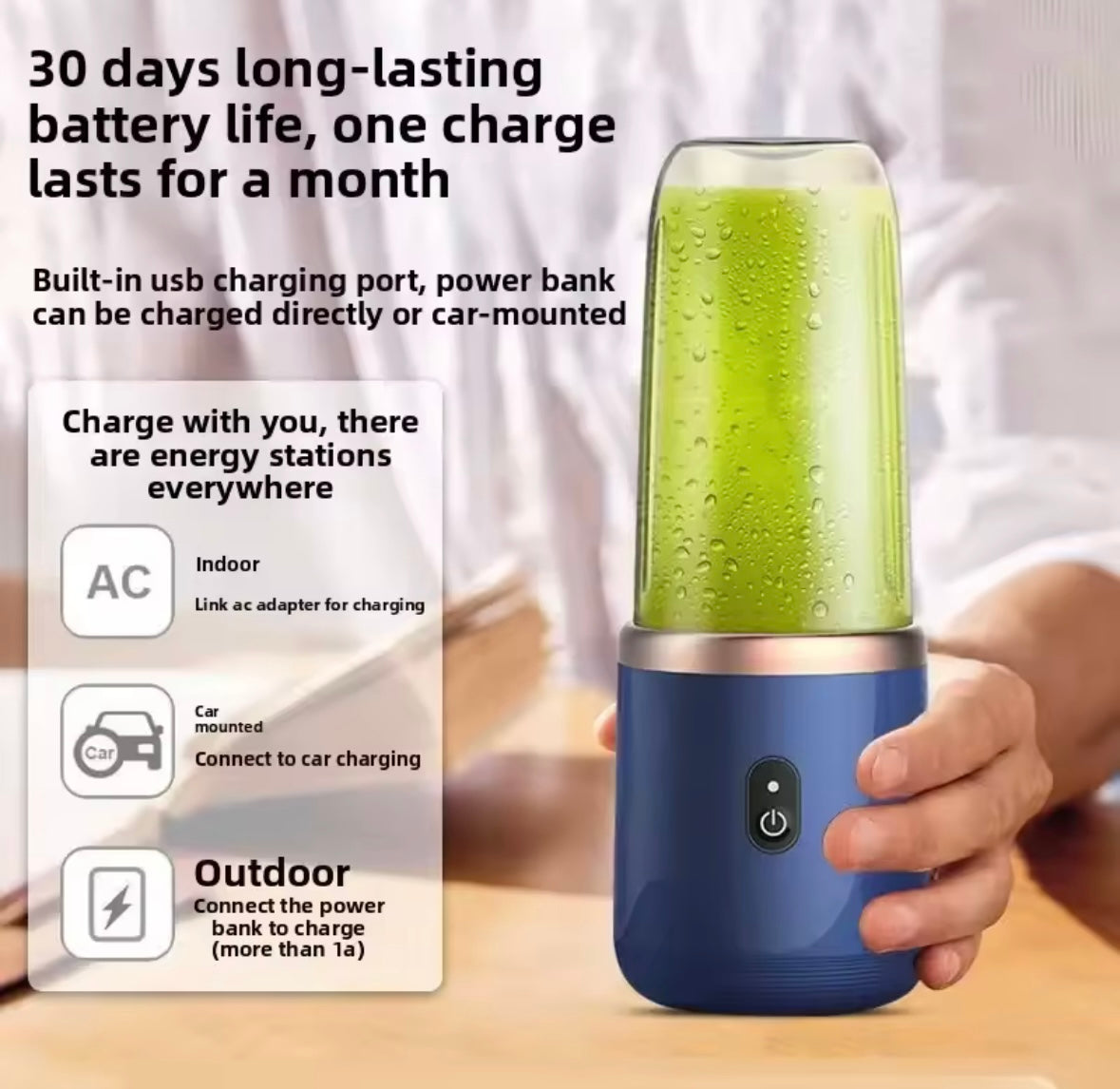 Portable Mini Blender™ | USB Rechargeable Smoothie Maker