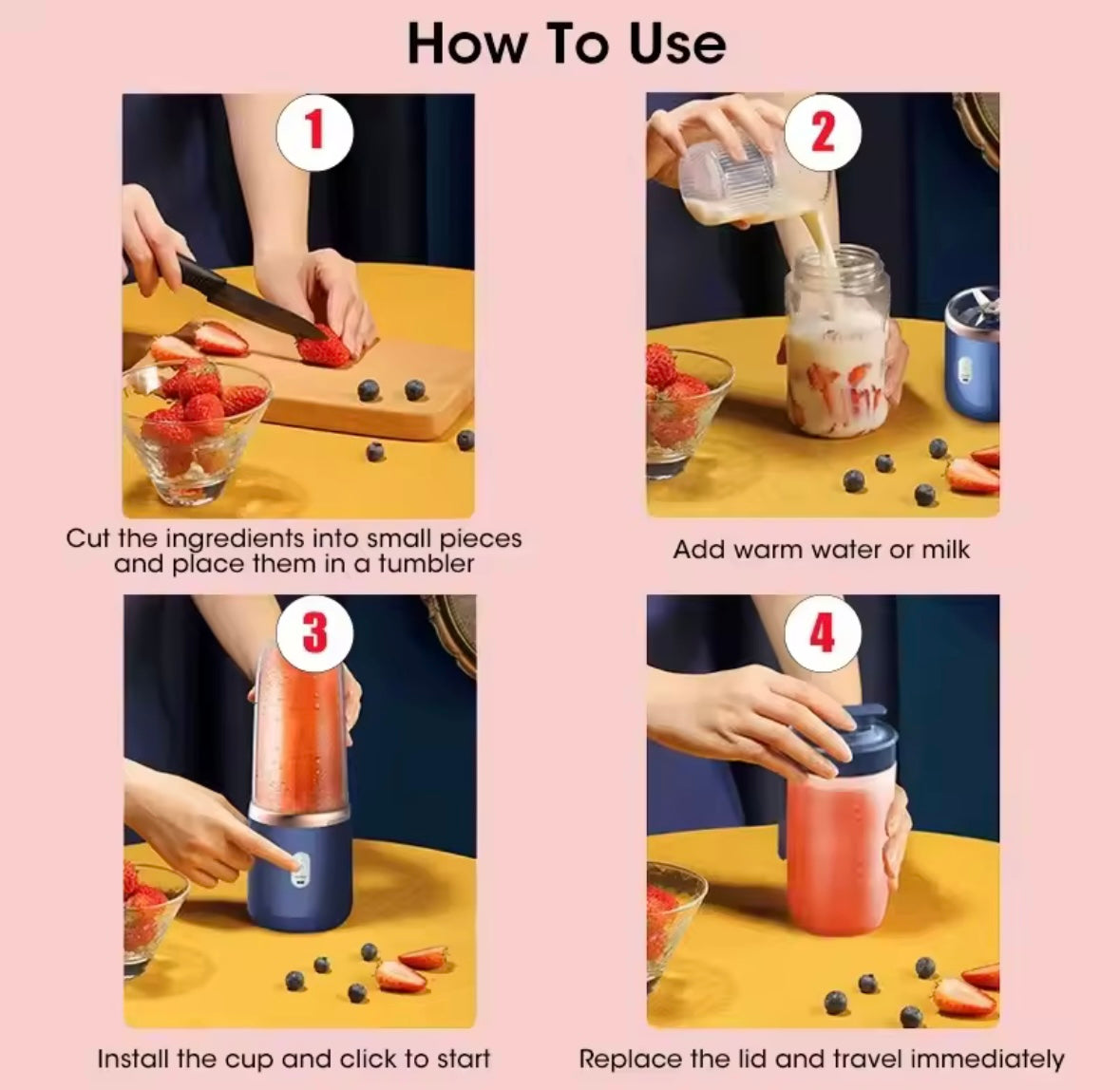 Portable Mini Blender™ | USB Rechargeable Smoothie Maker