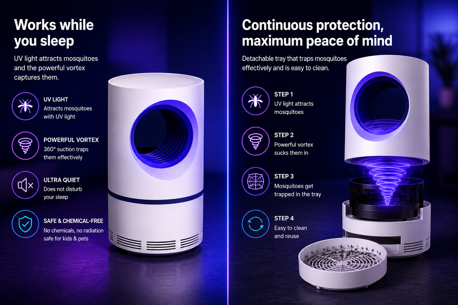 Mosquito Killer Lamp™ | Silent Mosquito Trap for Better Sleep