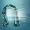 8000Mah Portable Hanging Neck Fan Bladeless Neckband Fan Digital Display Power Air Cooler USB Rechargeable Electric Fan