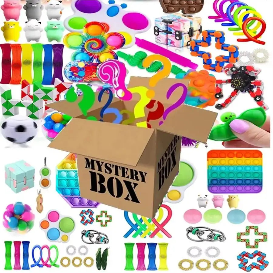 6-50Pcs Random Fidget Toys Mystery Gifts Pack Surprise Box 300 Different Fidget Set Antistress Relief Toys for Kids
