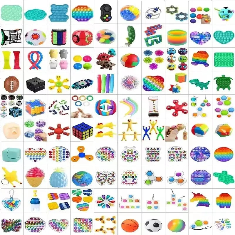 6-50Pcs Random Fidget Toys Mystery Gifts Pack Surprise Box 300 Different Fidget Set Antistress Relief Toys for Kids