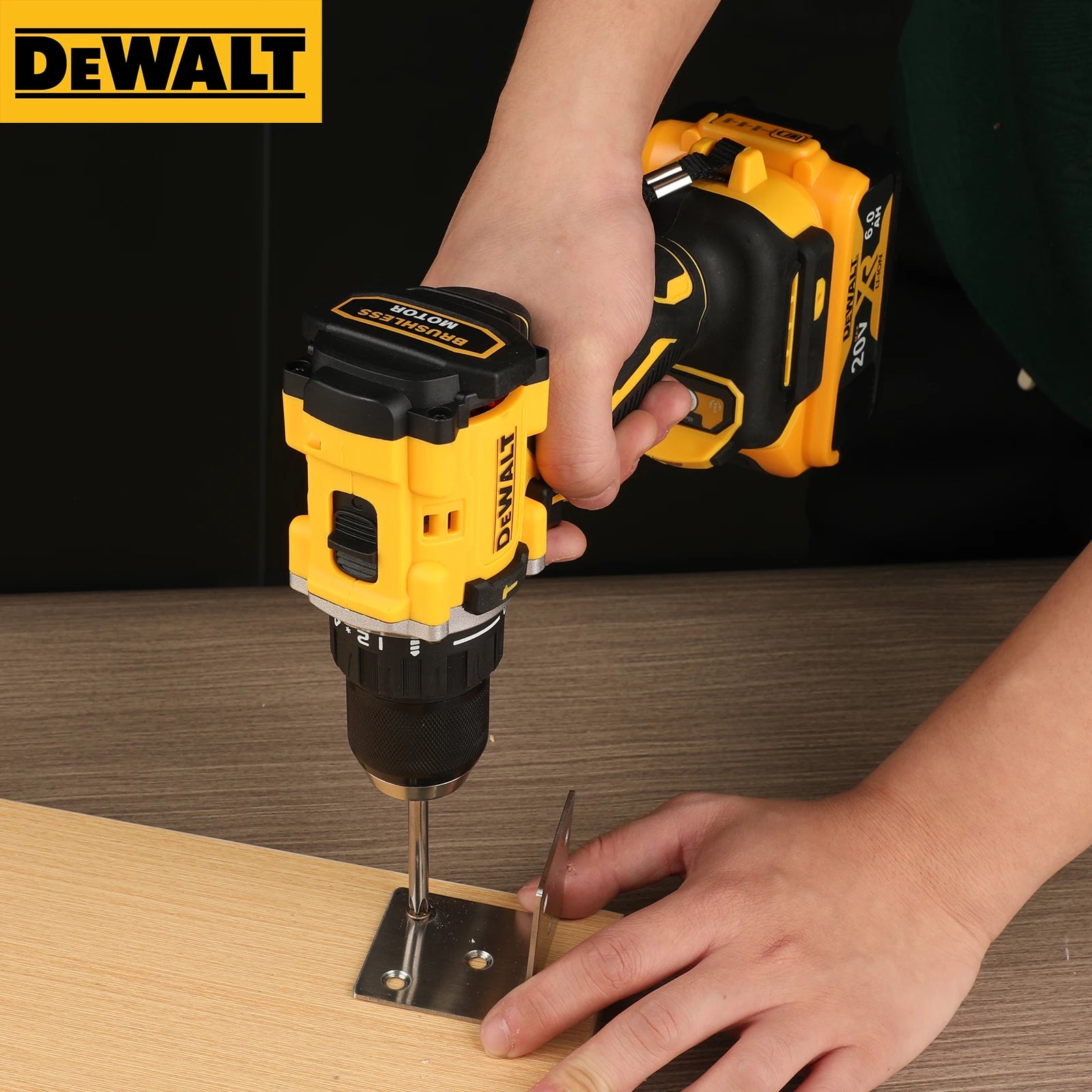 DCD805 20V Power Tools Brushless Impact Drill Cordless Electric Screwdriver Multi-Function Hand Drill
