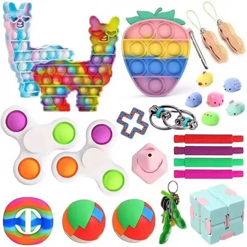 6-50Pcs Random Fidget Toys Mystery Gifts Pack Surprise Box 300 Different Fidget Set Antistress Relief Toys for Kids