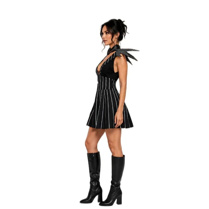 Black & White Striped Tailcoat Costume - Vexora Store