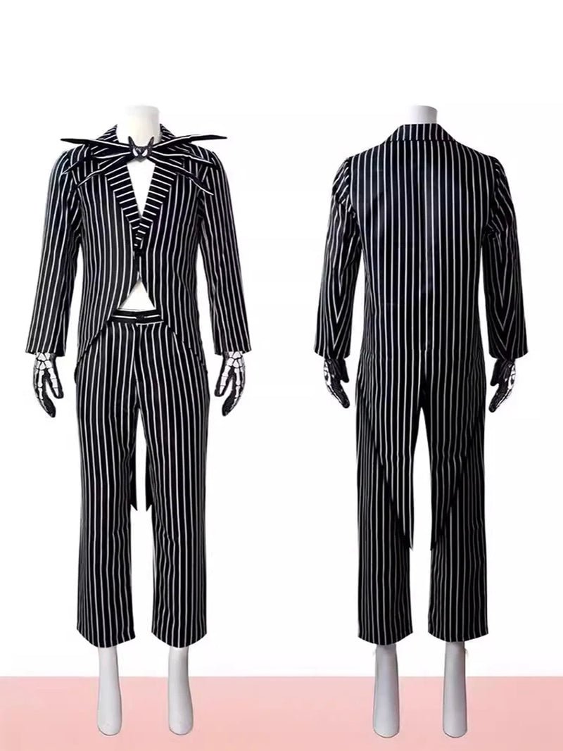 Black & White Striped Tailcoat Costume - Vexora Store