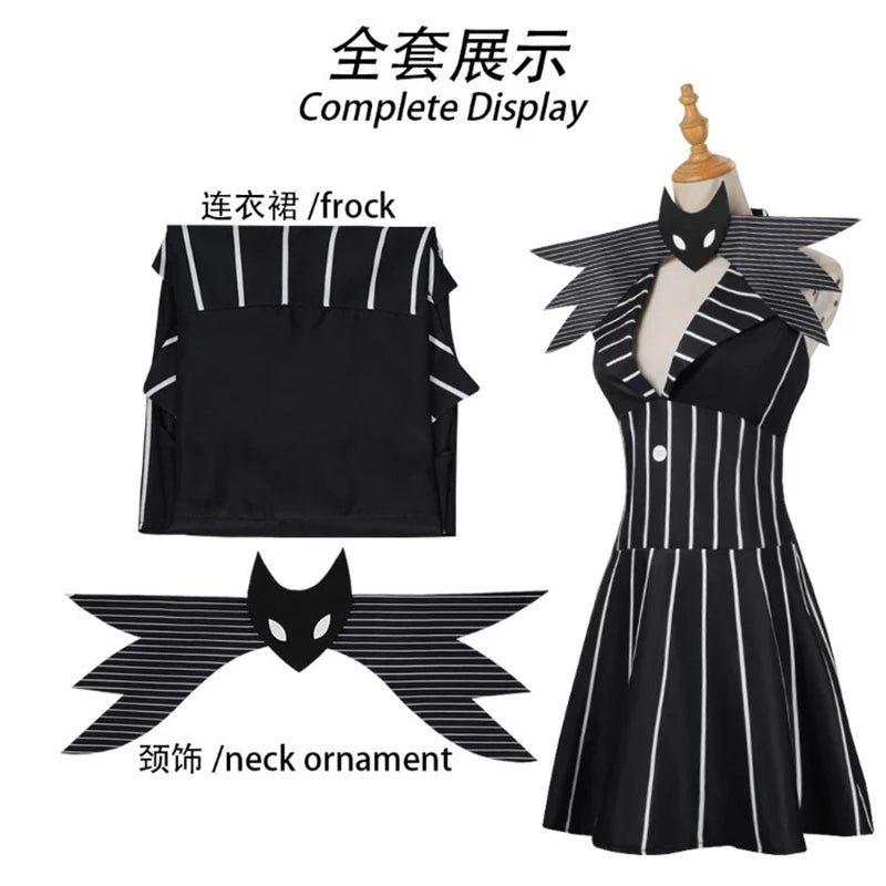 Black & White Striped Tailcoat Costume - Vexora Store