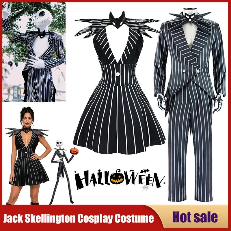 Black & White Striped Tailcoat Costume - Vexora Store
