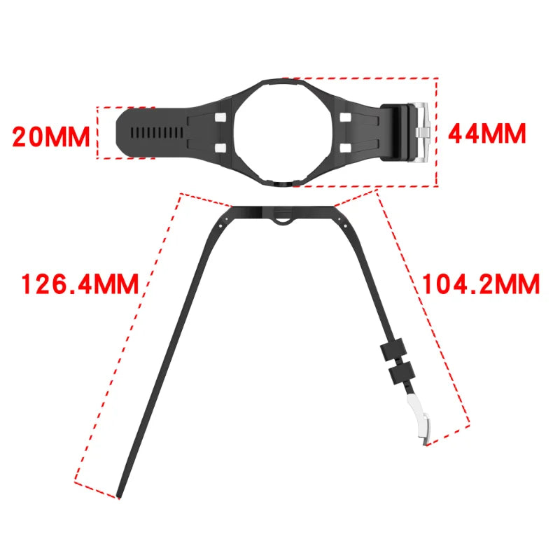 2 in 1 Change to Wristwatch Strap+Pc Case for Swatch X AP Royal Pop Pocket Watch Silicone Band Modification Kit Case Accessories